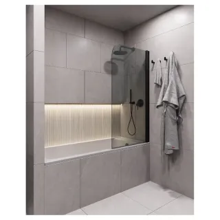 Шторка на ванну Timo T27 70 см чёрный